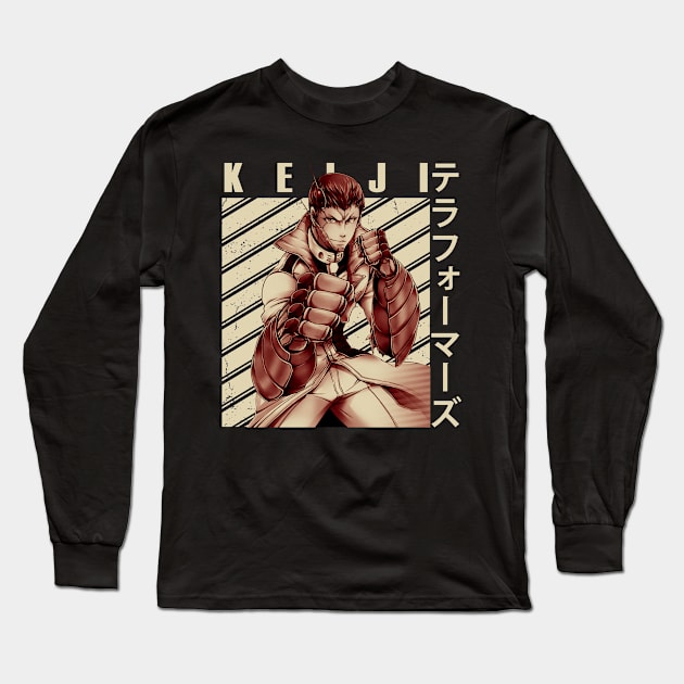 Survival of the Fittest Formars Anime T-Shirt with Dynamic Characters and Intriguing Plot Long Sleeve T-Shirt by skeleton sitting chained